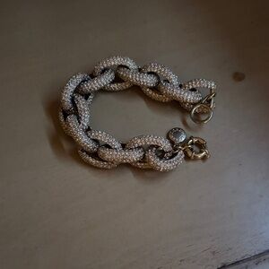 J. Crew Sparkling Gold Chain Bracelet